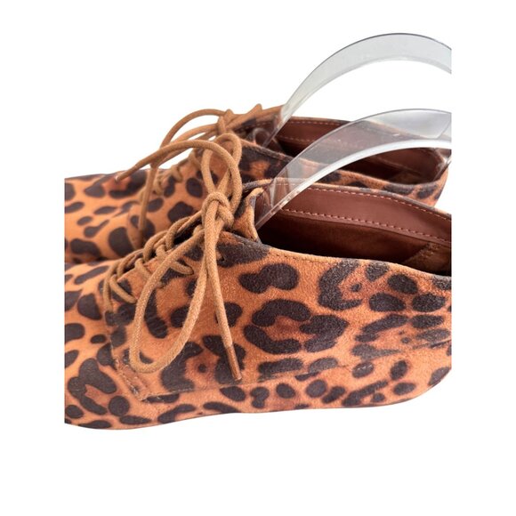 DV Dolce Vita Leopard Print Lace-Up Suede Desert Boots Womens Size 7.5 - Picture 5 of 10